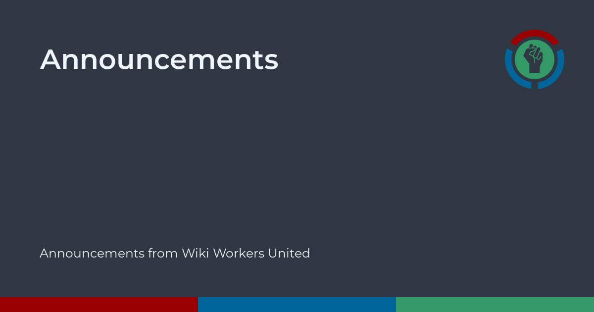 Announcements
